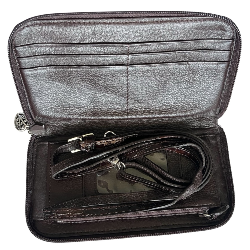 Hostess Pick Brighton Brown and Silver Wallet Crossbody - Picture 3 of 10